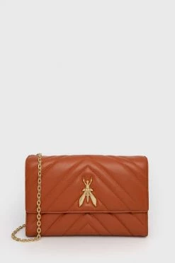 Γυναικεία Τσάντες χιαστί Δερμάτινη τσάντα Patrizia Pepe πορτοκαλί