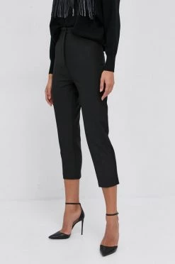Γυναικεία Υφασμάτινα Παντελόνι Patrizia Pepe χρώμα: μαύρο