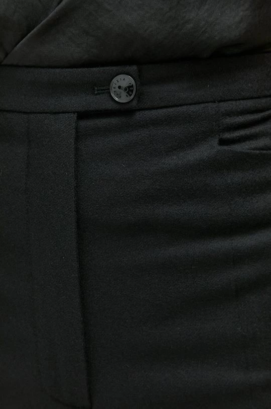 Γυναικεία Υφασμάτινα Μάλλινα παντελόνια Patrizia Pepe χρώμα: μαύρο 5 Γυναικεία Υφασμάτινα Μάλλινα παντελόνια Patrizia Pepe χρώμα: μαύρο - Image 5