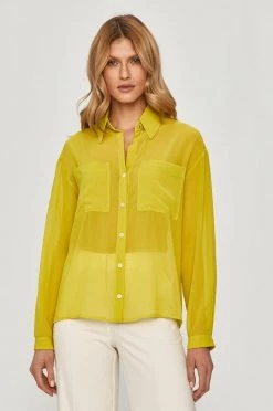 Γυναικεία Πουκάμισα Patrizia Pepe - Πουκάμισο κίτρινο πράσινο