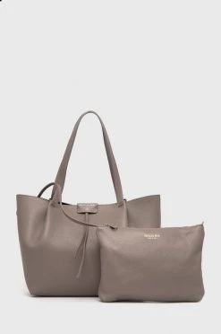 Γυναικεία Τσάντες Shopper και Tote Δερμάτινη τσάντα Patrizia Pepe καφέ