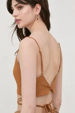 Γυναικεία Αμάνικος Λευκό τοπ Patrizia Pepe καφέ -Φτηνός Patrizia Pepe Κατάστημα unnamed file 3516