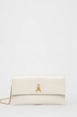 Γυναικεία Τσάντες χειρός Δερμάτινη τσάντα συμπλέκτη Patrizia Pepe άσπρο