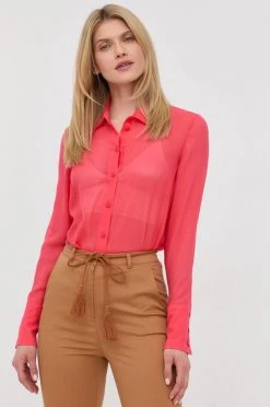 Γυναικεία Πουκάμισα Μεταξωτό πουκάμισο Patrizia Pepe κόκκινο,