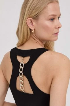 Γυναικεία Αμάνικος Top Patrizia Pepe χρώμα: μαύρο