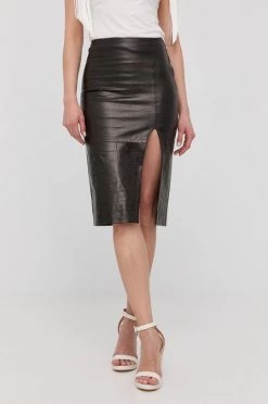 Γυναικεία Φούστες Δερμάτινη φούστα Patrizia Pepe μαύρο,
