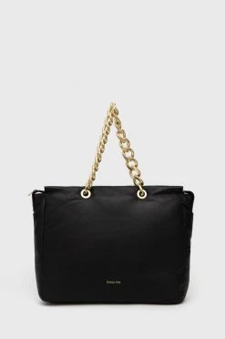 Γυναικεία Τσάντες Shopper και Tote Δερμάτινη τσάντα Patrizia Pepe μαύρο