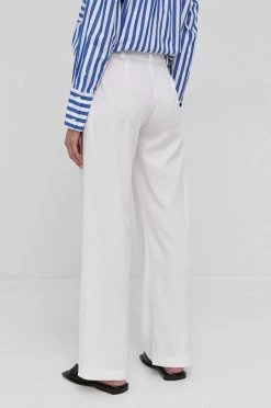 Γυναικεία Υφασμάτινα Παντελόνι Patrizia Pepe χρώμα: άσπρο -Φτηνός Patrizia Pepe Κατάστημα unnamed file 3719