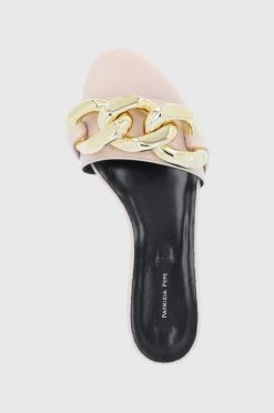 Γυναικεία Σαγιονάρες Δερμάτινες παντόφλες Patrizia Pepe χρώμα: ροζ -Φτηνός Patrizia Pepe Κατάστημα unnamed file 3740