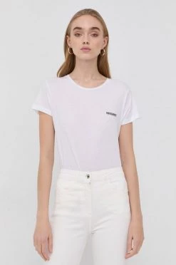 Γυναικεία Κοντομάνικο Βαμβακερό μπλουζάκι Patrizia Pepe άσπρο