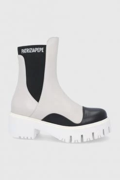 Γυναικεία Μποτάκια Δερμάτινες μπότες Τσέλσι Patrizia Pepe χρώμα: κίτρινο