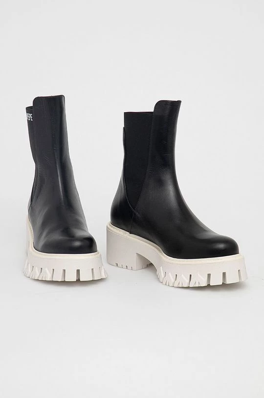 Γυναικεία Μποτάκια Δερμάτινες μπότες Τσέλσι Patrizia Pepe χρώμα: μαύρο 2 Γυναικεία Μποτάκια Δερμάτινες μπότες Τσέλσι Patrizia Pepe χρώμα: μαύρο - Image 2