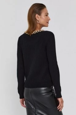 Γυναικεία Χωρίς φερμουάρ Πουλόβερ με προσθήκη μαλλιού Patrizia Pepe χρώμα: μαύρο -Φτηνός Patrizia Pepe Κατάστημα unnamed file 3836