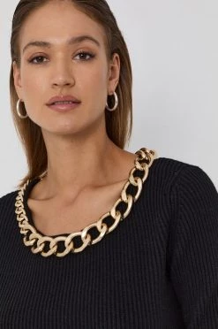 Γυναικεία Χωρίς φερμουάρ Πουλόβερ με προσθήκη μαλλιού Patrizia Pepe χρώμα: μαύρο -Φτηνός Patrizia Pepe Κατάστημα unnamed file 3837