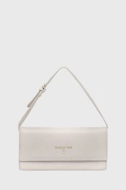 Γυναικεία Πορτοφόλια Δερμάτινο πορτοφόλι Patrizia Pepe χρώμα: γκρι