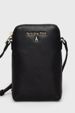 Γυναικεία Τσαντάκια μέσης Δερμάτινο φακελάκι Patrizia Pepe μαύρο