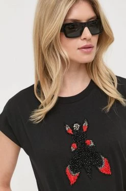 Γυναικεία Κοντομάνικο Βαμβακερό μπλουζάκι Patrizia Pepe μαύρο -Φτηνός Patrizia Pepe Κατάστημα unnamed file 3896