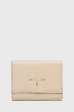 Γυναικεία Πορτοφόλια Δερμάτινο πορτοφόλι Patrizia Pepe χρώμα: μπεζ