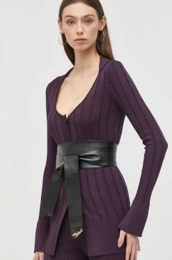 Γυναικεία Ζώνες Δερμάτινη ζώνη Patrizia Pepe μαύρο