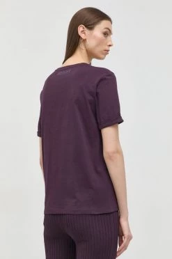 Γυναικεία Κοντομάνικο Βαμβακερό μπλουζάκι Patrizia Pepe μοβ -Φτηνός Patrizia Pepe Κατάστημα unnamed file 3908