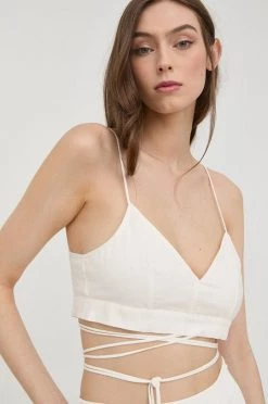 Γυναικεία Αμάνικος Λευκό τοπ Patrizia Pepe άσπρο