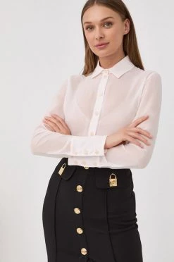 Γυναικεία Πουκάμισα Μεταξωτό πουκάμισο Patrizia Pepe ροζ,