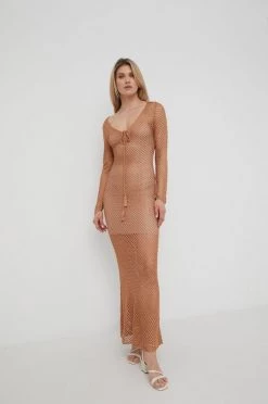 Γυναικεία Φορέματα Φόρεμα Patrizia Pepe καφέ, -Φτηνός Patrizia Pepe Κατάστημα unnamed file 3970