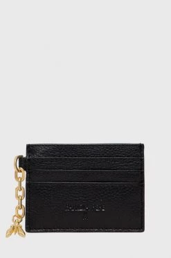 Γυναικεία Πορτοφόλια Δερμάτινη θήκη για κάρτες Patrizia Pepe μαύρο