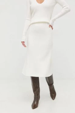 Γυναικεία Φούστες Μάλλινη φούστα Patrizia Pepe μπεζ,