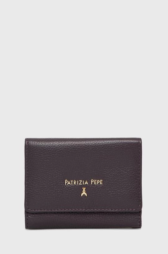 Γυναικεία Πορτοφόλια Δερμάτινο πορτοφόλι Patrizia Pepe χρώμα: μοβ 1 Γυναικεία Πορτοφόλια Δερμάτινο πορτοφόλι Patrizia Pepe χρώμα: μοβ