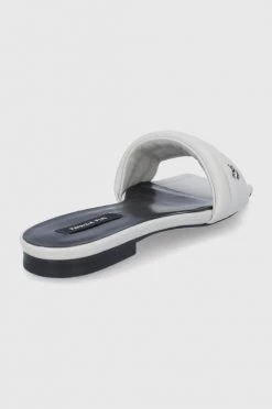 Γυναικεία Σαγιονάρες Δερμάτινες παντόφλες Patrizia Pepe χρώμα: γκρι -Φτηνός Patrizia Pepe Κατάστημα unnamed file 4094