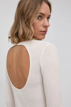 Γυναικεία Χωρίς φερμουάρ Πουλόβερ με προσθήκη μαλλιού Patrizia Pepe χρώμα: κρεμ