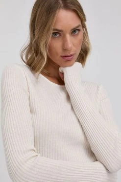 Γυναικεία Χωρίς φερμουάρ Πουλόβερ με προσθήκη μαλλιού Patrizia Pepe χρώμα: κρεμ -Φτηνός Patrizia Pepe Κατάστημα unnamed file 4180