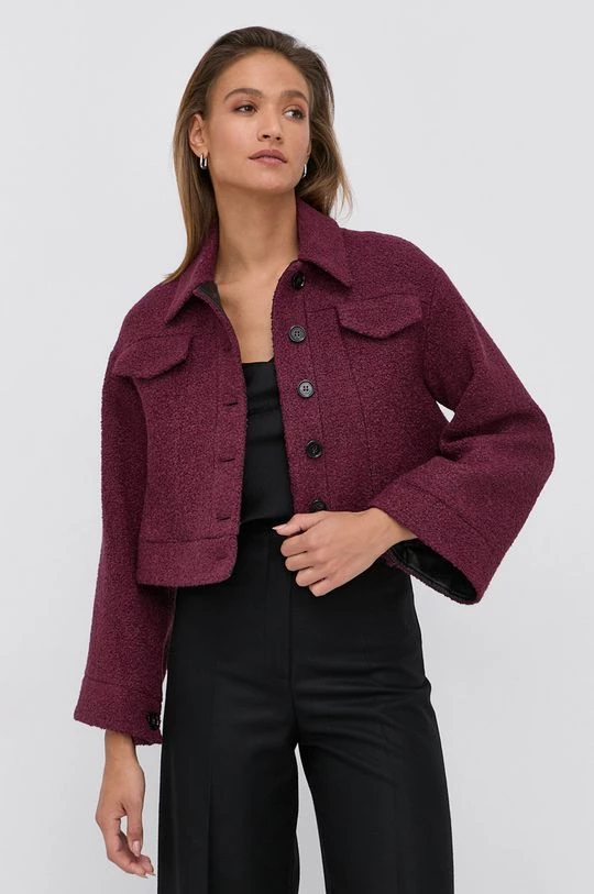 Γυναικεία Κοντά μπουφάν Μάλλινο μπουφάν Patrizia Pepe μοβ 1 Γυναικεία Κοντά μπουφάν Μάλλινο μπουφάν Patrizia Pepe μοβ