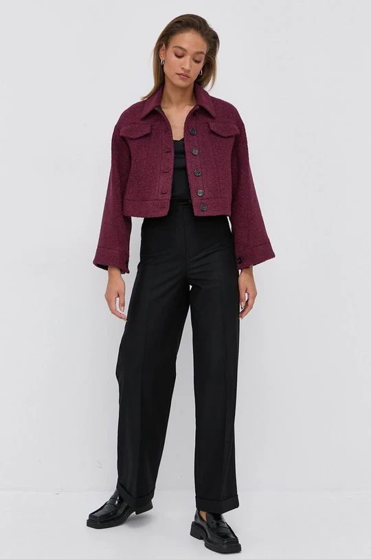 Γυναικεία Κοντά μπουφάν Μάλλινο μπουφάν Patrizia Pepe μοβ 2 Γυναικεία Κοντά μπουφάν Μάλλινο μπουφάν Patrizia Pepe μοβ - Image 2