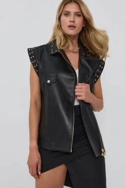 Γυναικεία Γιλέκα Αμάνικο μπουφάν Patrizia Pepe χρώμα: μαύρο