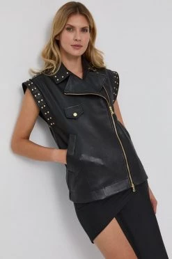 Γυναικεία Γιλέκα Αμάνικο μπουφάν Patrizia Pepe χρώμα: μαύρο -Φτηνός Patrizia Pepe Κατάστημα unnamed file 4204