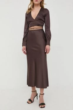 Γυναικεία Φούστες Φούστα Patrizia Pepe καφέ,