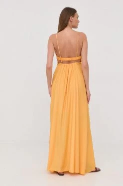 Γυναικεία Φορέματα Φόρεμα Patrizia Pepe κίτρινο, -Φτηνός Patrizia Pepe Κατάστημα unnamed file 4358