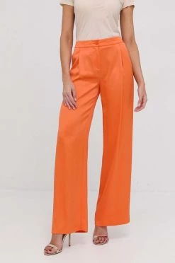 Γυναικεία Υφασμάτινα Παντελόνι Patrizia Pepe χρώμα: πορτοκαλί