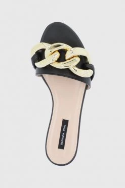 Γυναικεία Σαγιονάρες Δερμάτινες παντόφλες Patrizia Pepe χρώμα: μαύρο -Φτηνός Patrizia Pepe Κατάστημα unnamed file 4466