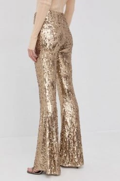 Γυναικεία Υφασμάτινα Παντελόνι Patrizia Pepe χρώμα: χρυσαφί -Φτηνός Patrizia Pepe Κατάστημα unnamed file 4513