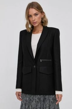 Γυναικεία Σακάκια Μαλλί μπουφάν Patrizia Pepe μαύρο