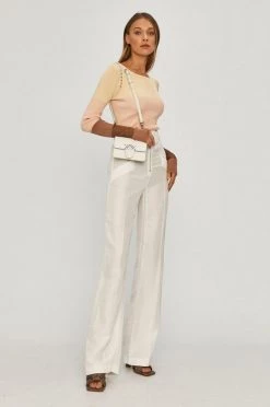 Γυναικεία Υφασμάτινα Patrizia Pepe - Παντελόνι λευκό