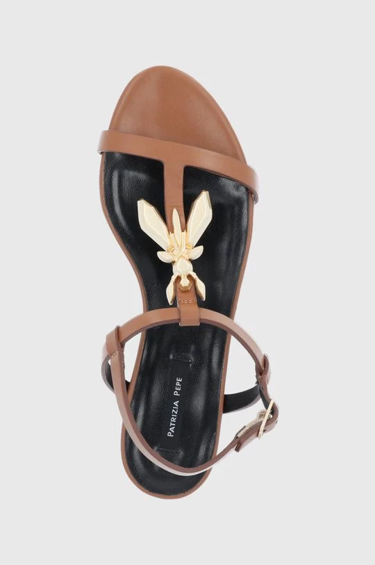Γυναικεία Σανδάλια Δερμάτινα σανδάλια Patrizia Pepe χρώμα: καφέ 4 Γυναικεία Σανδάλια Δερμάτινα σανδάλια Patrizia Pepe χρώμα: καφέ - Image 4