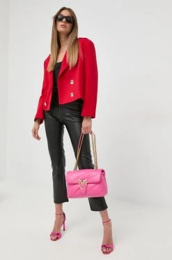 Γυναικεία Σακάκια Μπλέιζερ με μίγμα μαλλιού Patrizia Pepe κόκκινο,