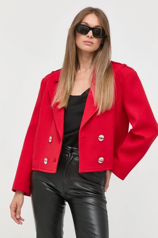 Γυναικεία Σακάκια Μπλέιζερ με μίγμα μαλλιού Patrizia Pepe κόκκινο, 2 Γυναικεία Σακάκια Μπλέιζερ με μίγμα μαλλιού Patrizia Pepe κόκκινο, - Image 2