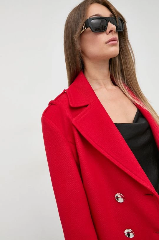 Γυναικεία Σακάκια Μπλέιζερ με μίγμα μαλλιού Patrizia Pepe κόκκινο, 4 Γυναικεία Σακάκια Μπλέιζερ με μίγμα μαλλιού Patrizia Pepe κόκκινο, - Image 4