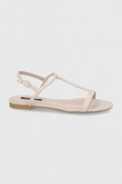 Γυναικεία Σανδάλια Δερμάτινα σανδάλια Patrizia Pepe χρώμα: κίτρινο