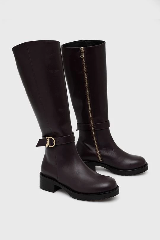 Γυναικεία Μπότες Δερμάτινες μπότες Patrizia Pepe χρώμα: μοβ, 2 Γυναικεία Μπότες Δερμάτινες μπότες Patrizia Pepe χρώμα: μοβ, - Image 2